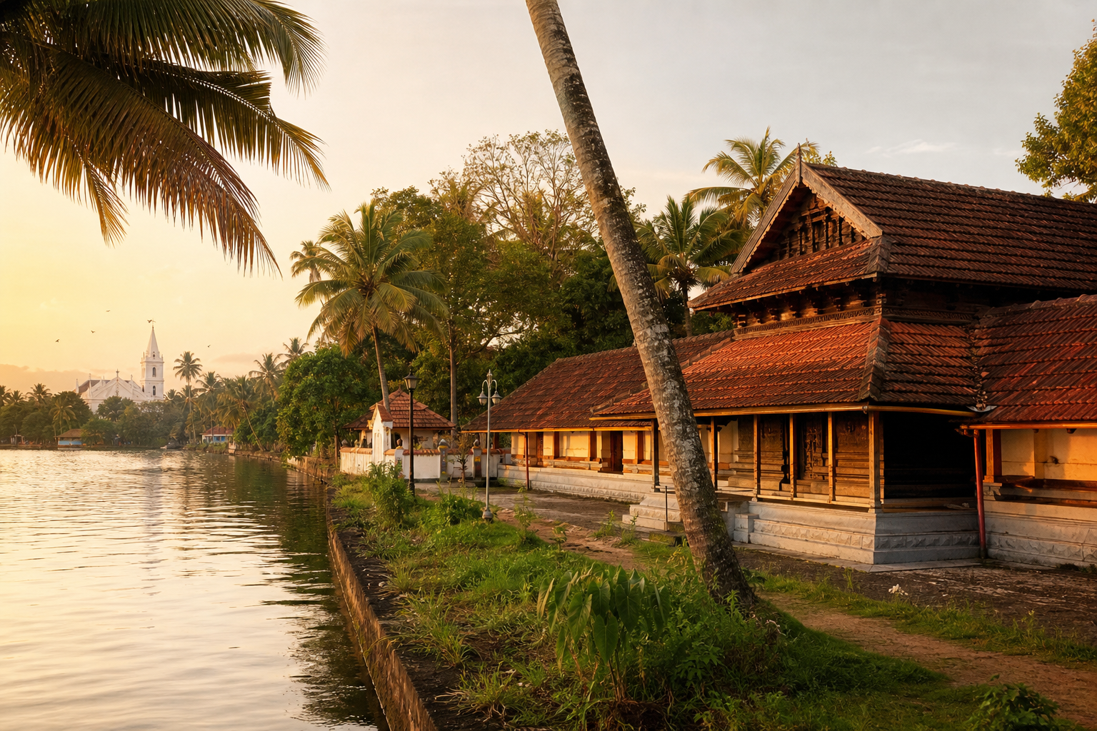 Sacred architecture among Alappuzha backwaters
